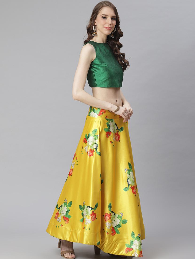 floral print flared lehenga - 17436447 - Standard Image - 2