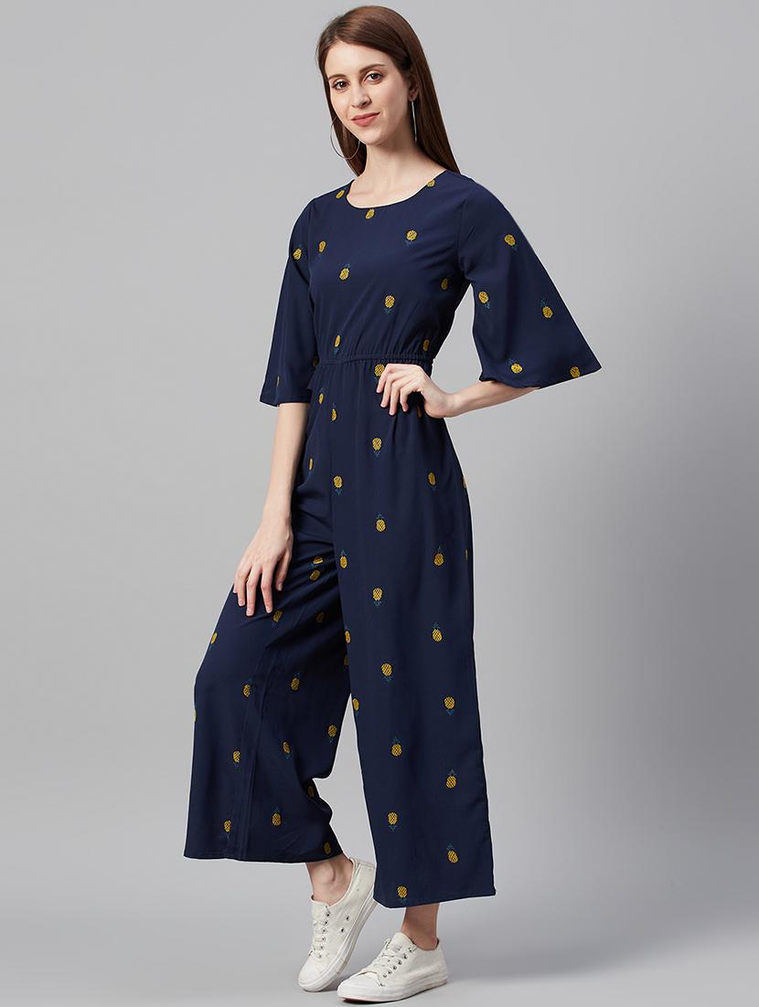 embroidered full leg jumpsuit - 17436793 - Standard Image - 2