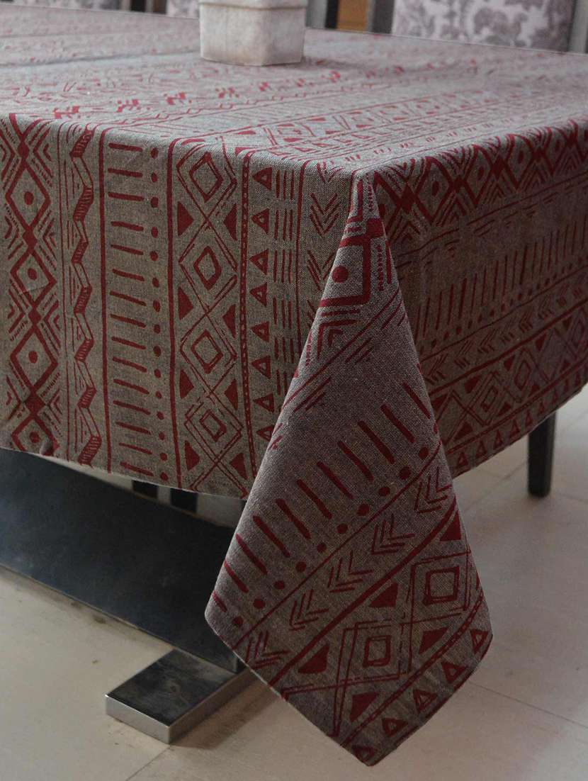  cotton traditional 6 seater printed table cover