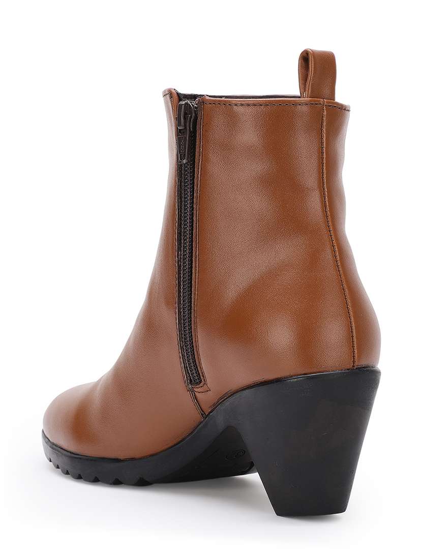 tan faux leather ankle  boots - 17438140 -  Standard Image - 2