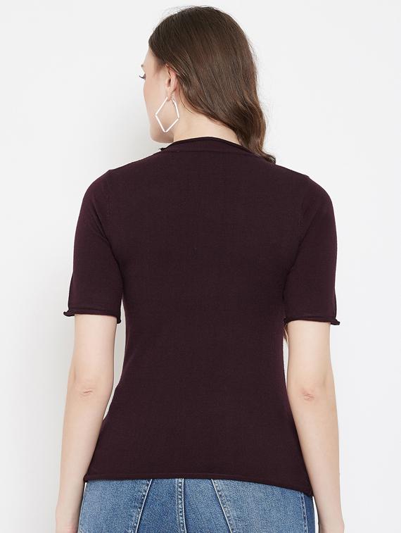 crew neck wool top - 17439217 - Standard Image - 2