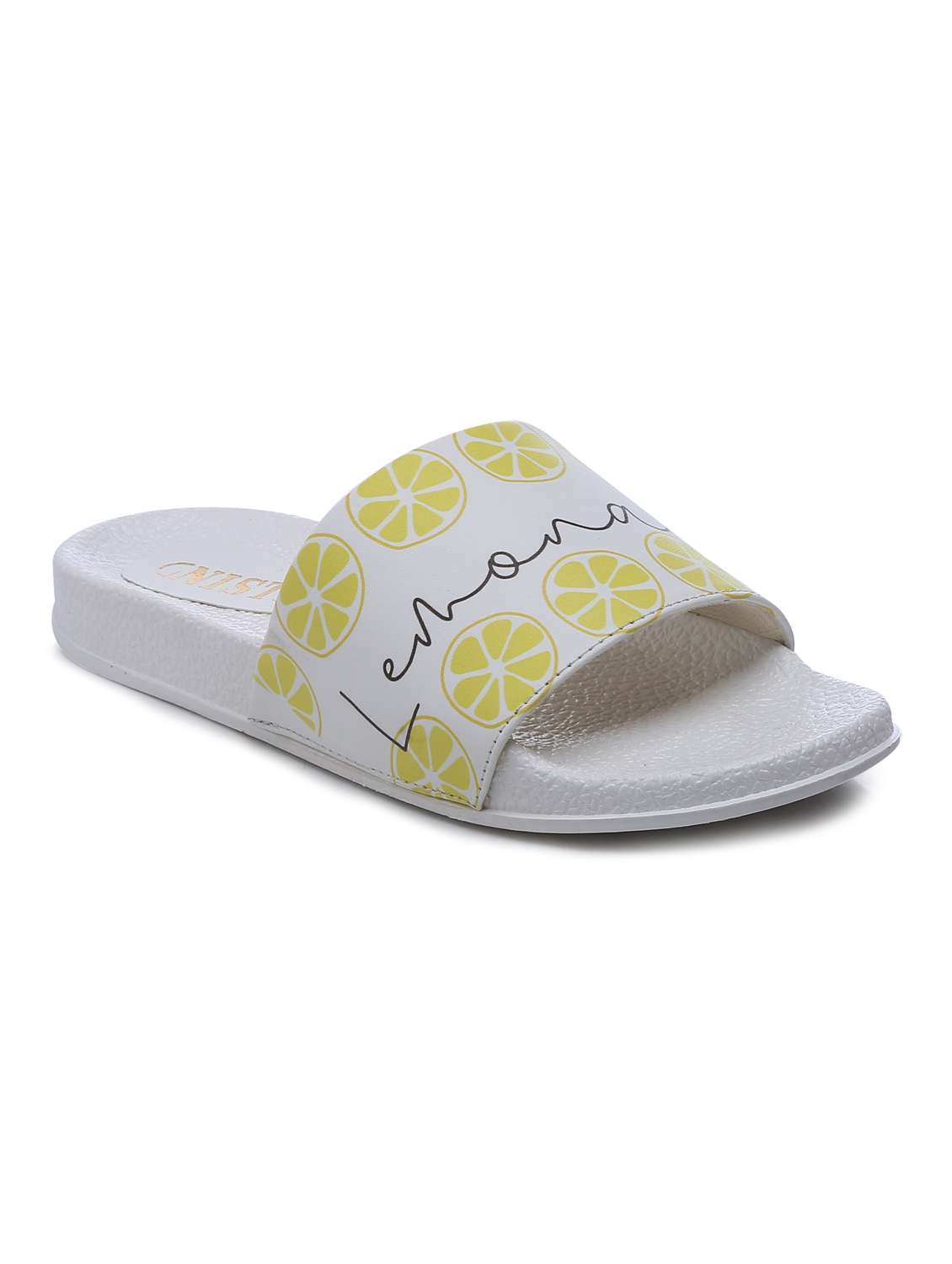 white  slip on flip flop