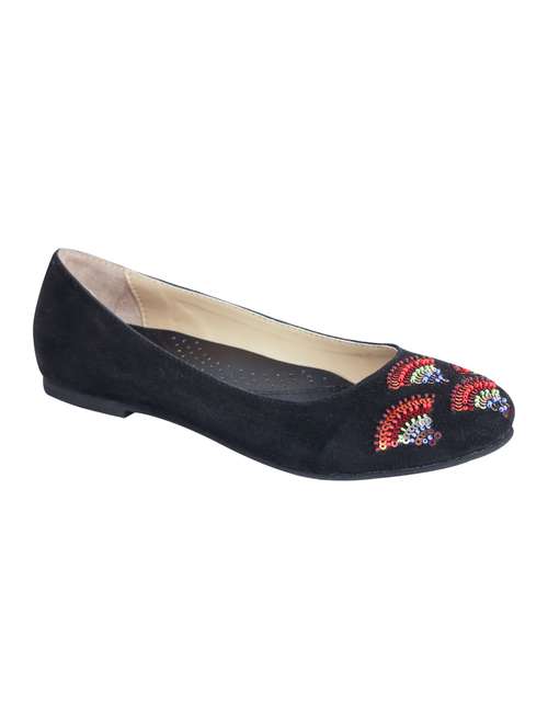 black suede ballerina - 17439530 -  Standard Image - 0