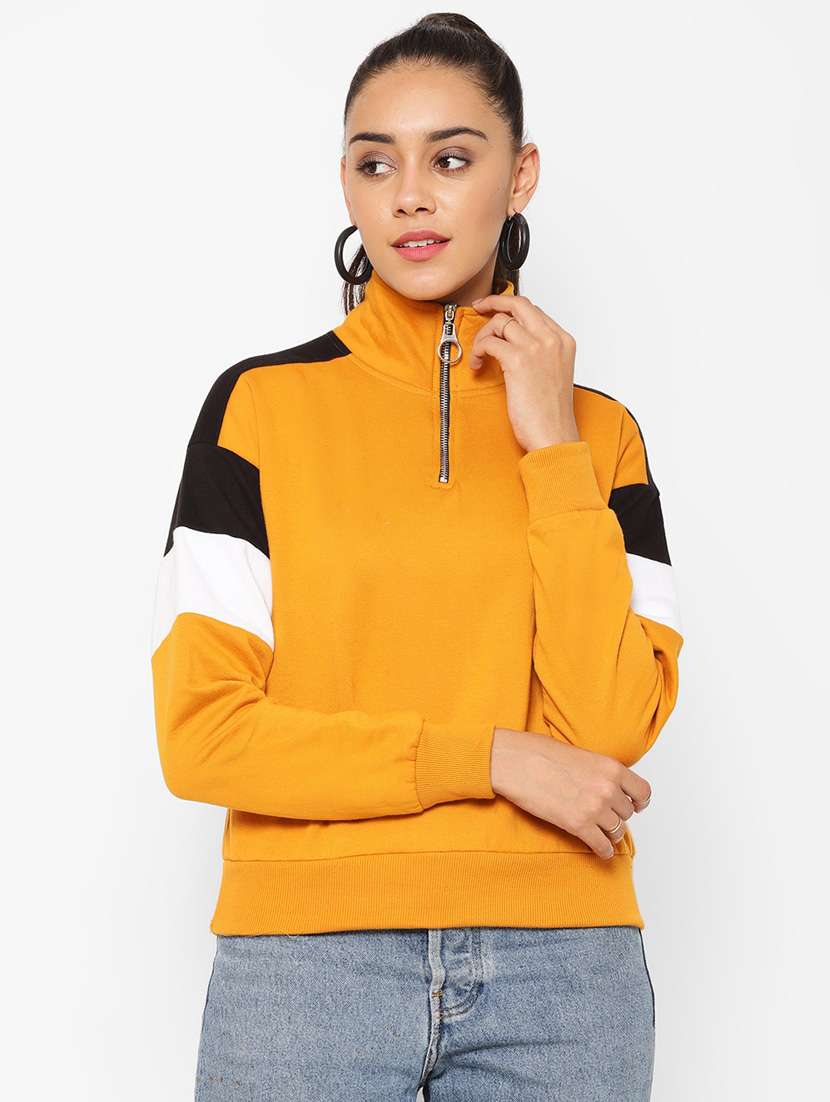 women's color block sweatshirt