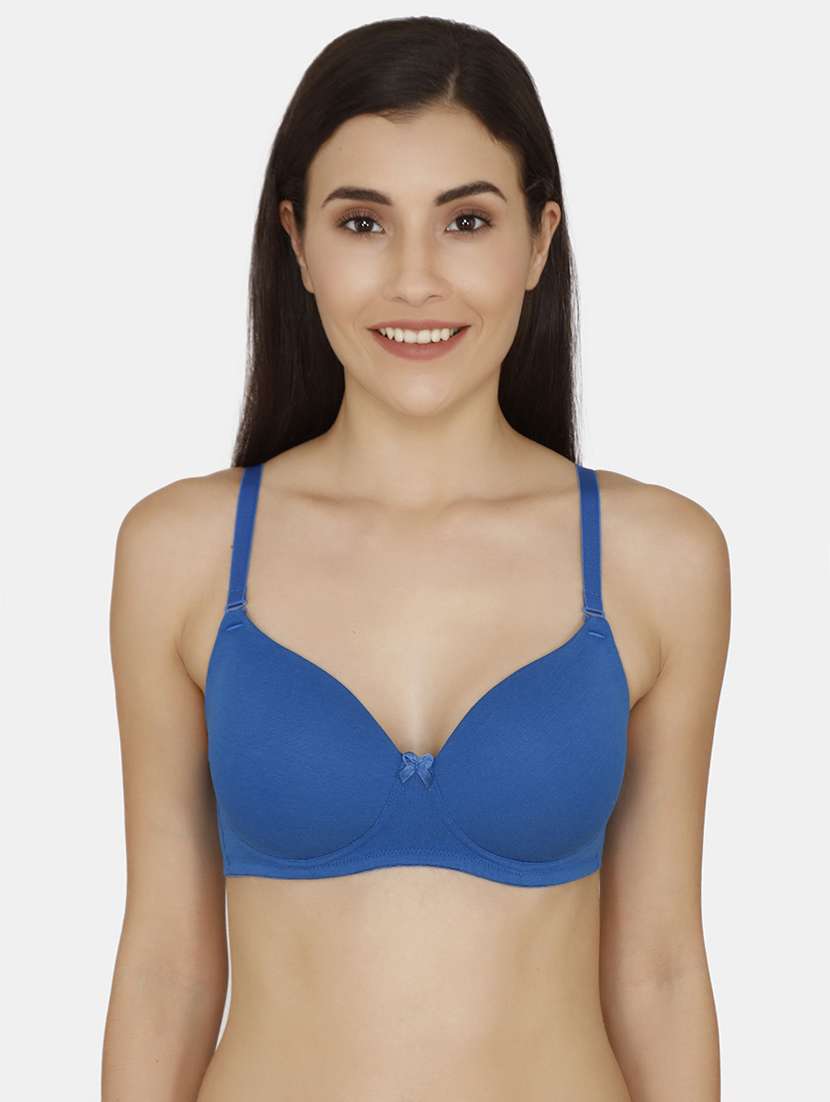 blue cotton tshirt bra