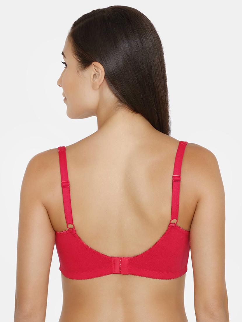 red cotton regular bra - 17440977 - Standard Image - 2