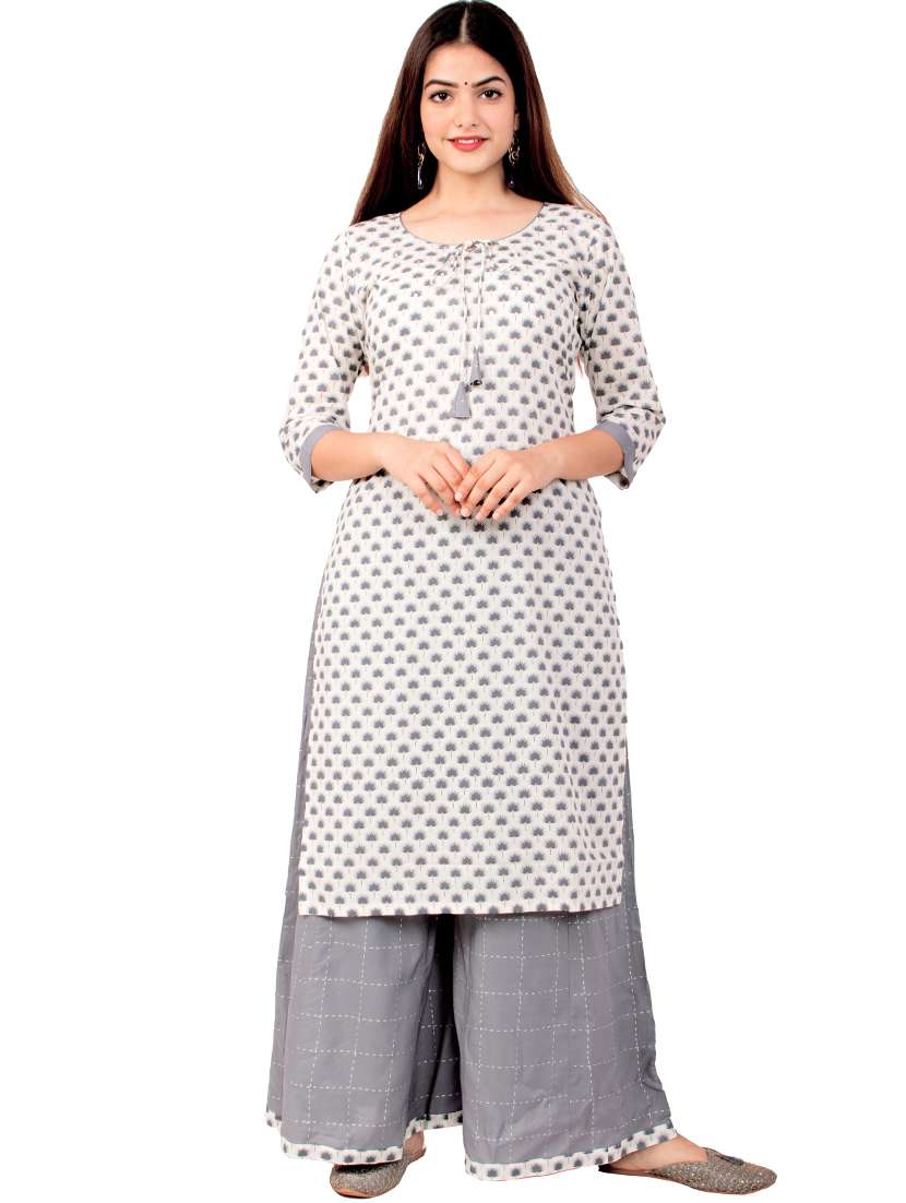 printed kurta palazzo set