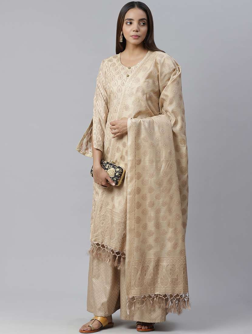 ethnic motifs unstitched suit