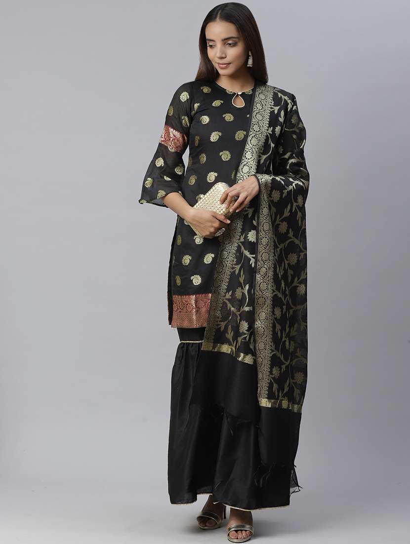 ethnic motifs unstitched suit