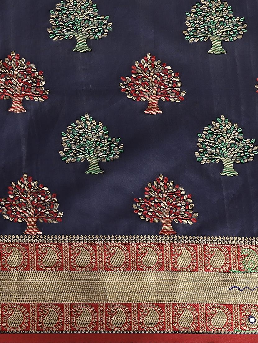 printed banarasi saree with blouse - 17441857 - Standard Image - 2