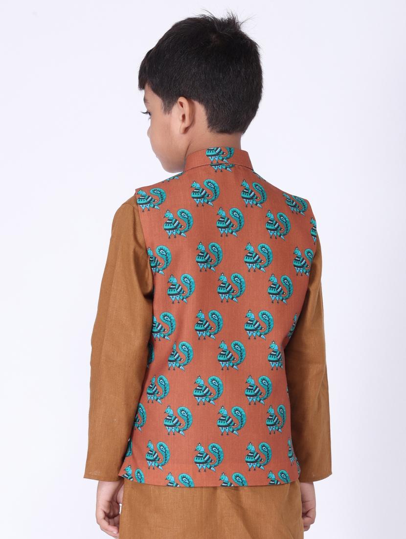 stand collar nehru jacket - 17442979 - Standard Image - 2