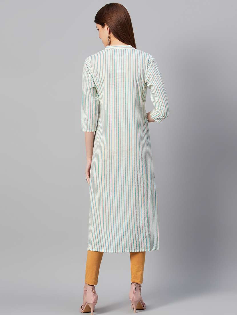 women's front slit kurta - 17443231 - Standard Image - 2