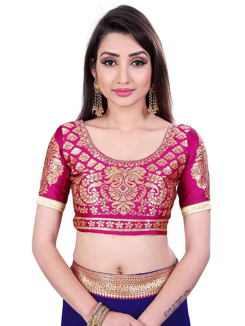 navy bordered saree - 17443840 - Standard Image - 2