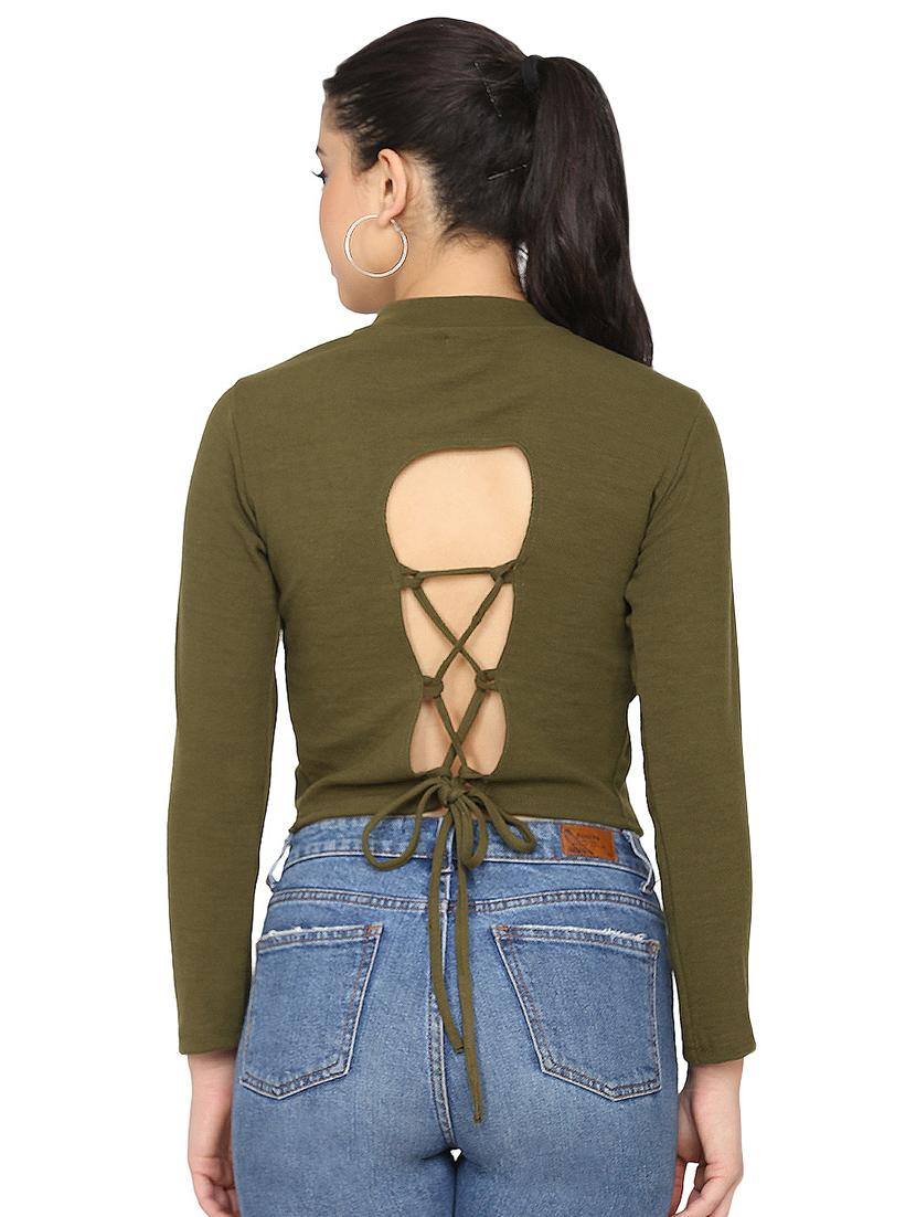 textured crop t-shirt - 17444119 - Standard Image - 2