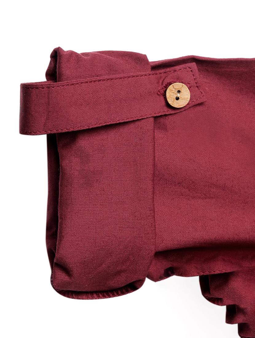 red cotton poplin kurta - 17450150 - Standard Image - 2
