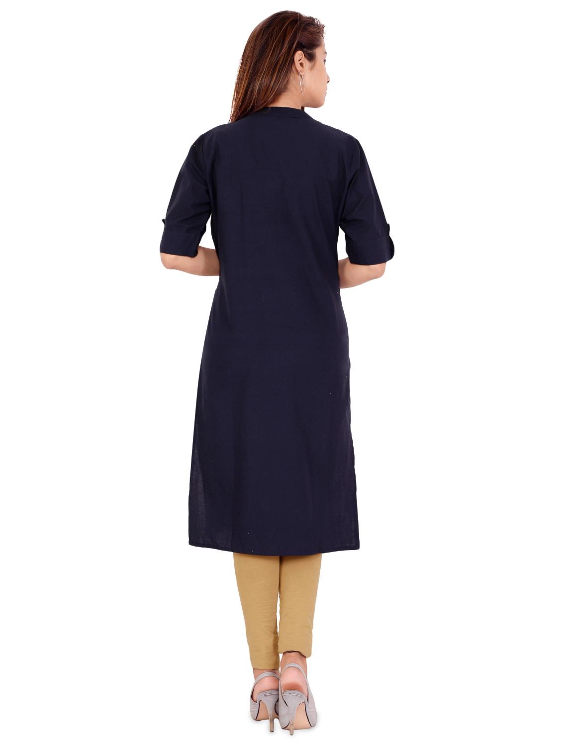 women's straight kurta - 17450178 - Standard Image - 2