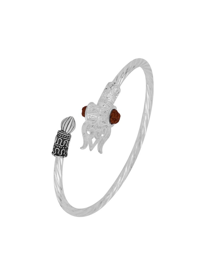 silver plated rudraksha bracelet - 17450636 - Standard Image - 2