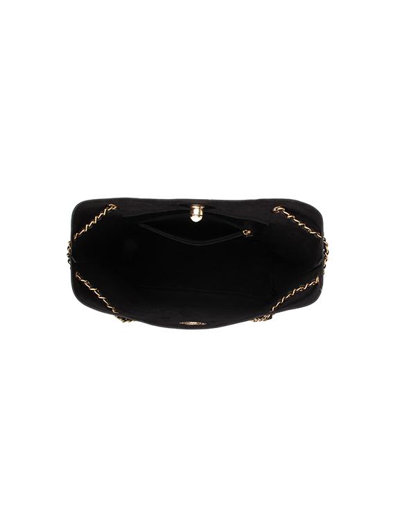 black leatherette (pu) handbag - 17451075 - Standard Image - 2