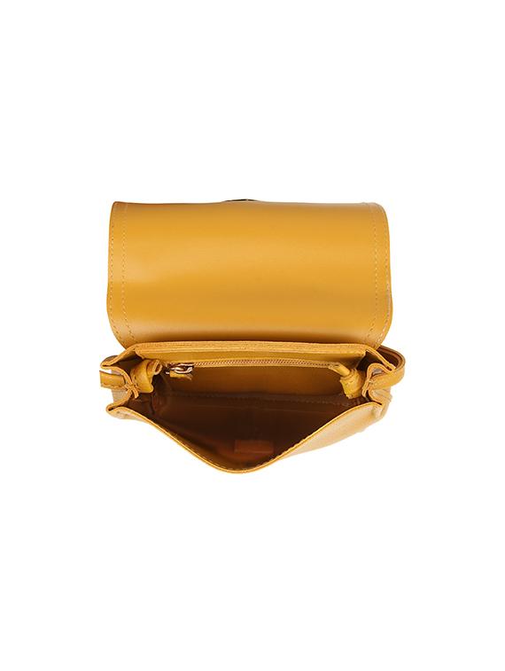 yellow leatherette (pu) sling bag - 17451085 - Standard Image - 2