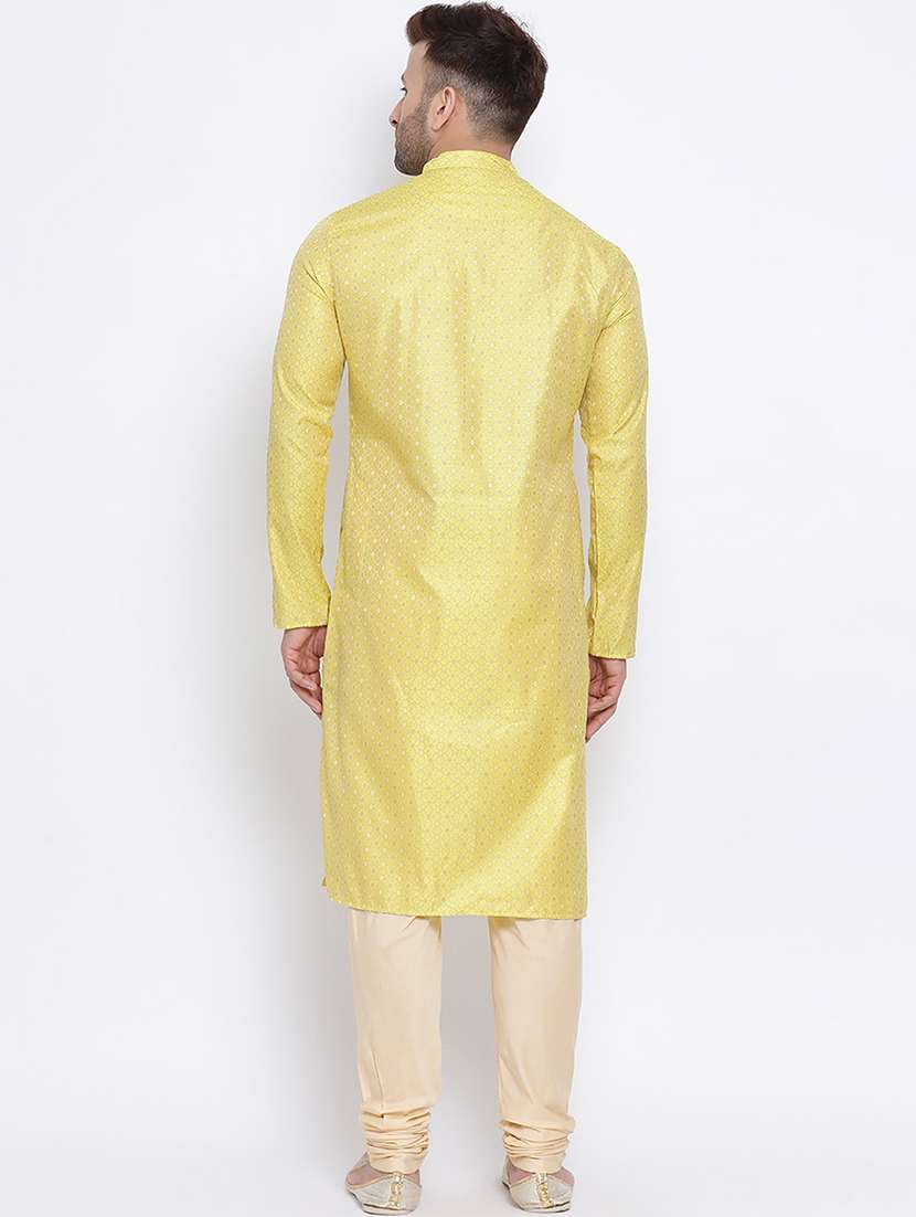 men printed kurta churidar ethnic wear set - 17453078 - Standard Image - 2