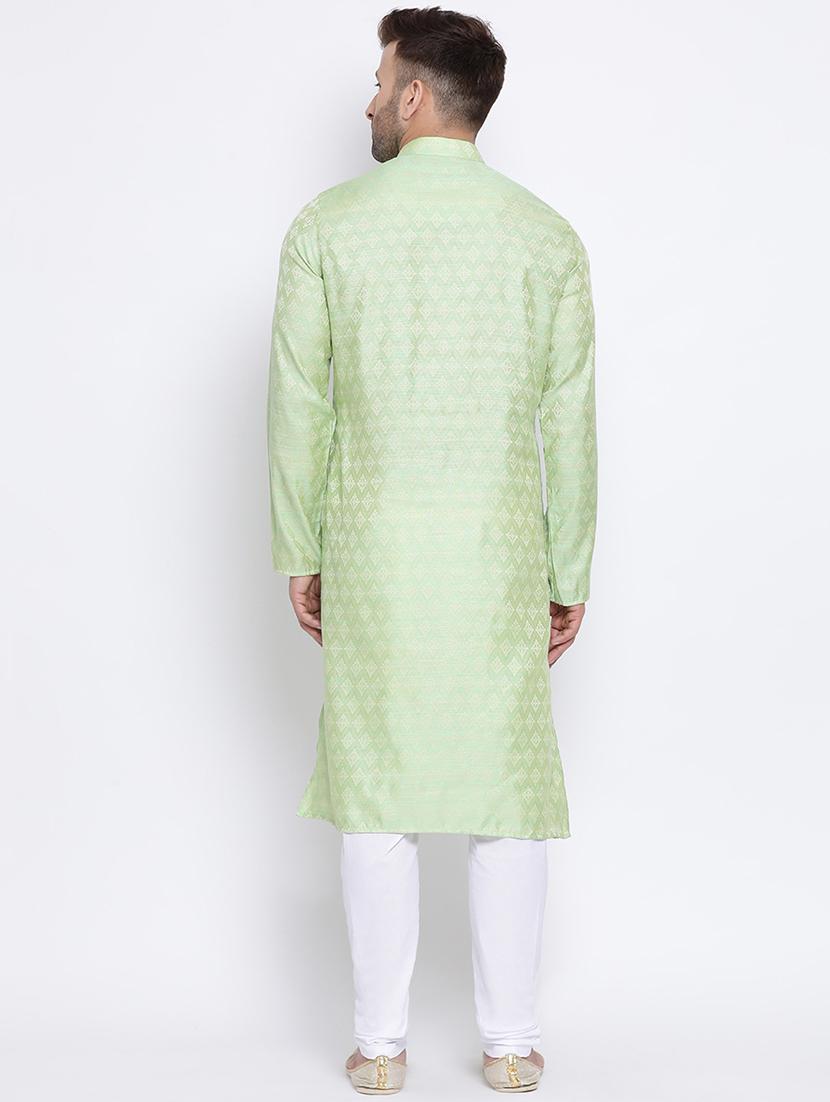 men self design kurta churidar ethnic wear set - 17453102 - Standard Image - 2
