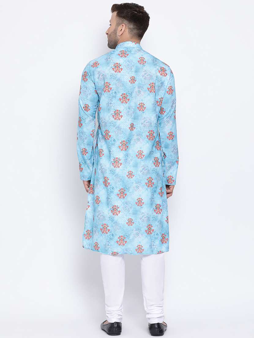 men floral kurta churidar ethnic wear set - 17453111 -  Standard Image - 2