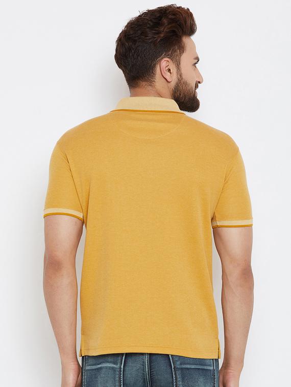 yellow solid polo t-shirt - 17453431 - Standard Image - 2