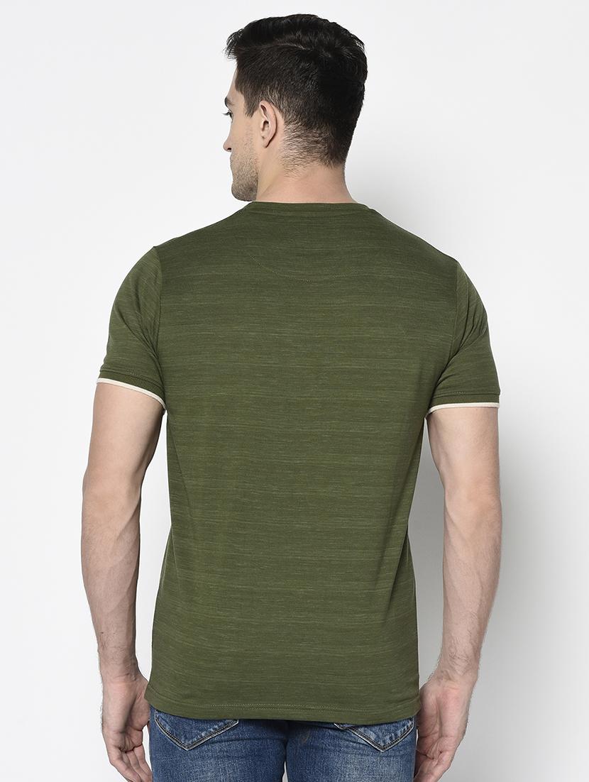 olive green printed t-shirt - 17453506 - Standard Image - 2
