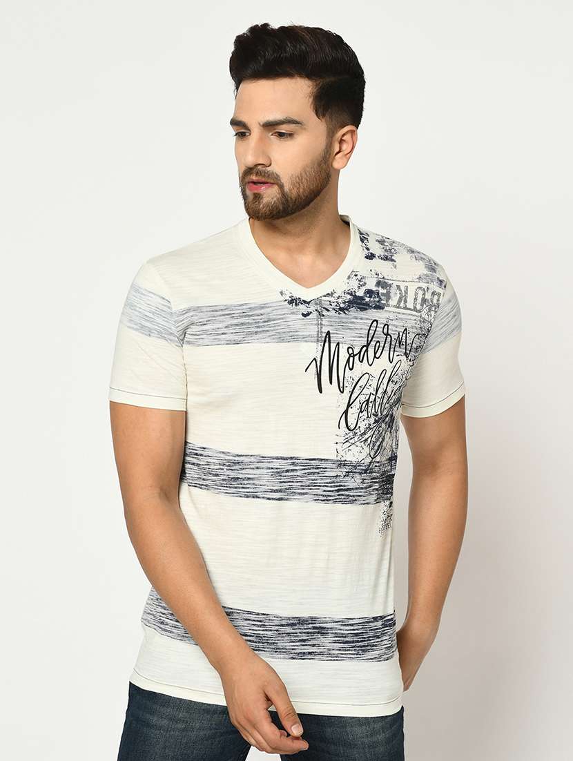 white printed t-shirt