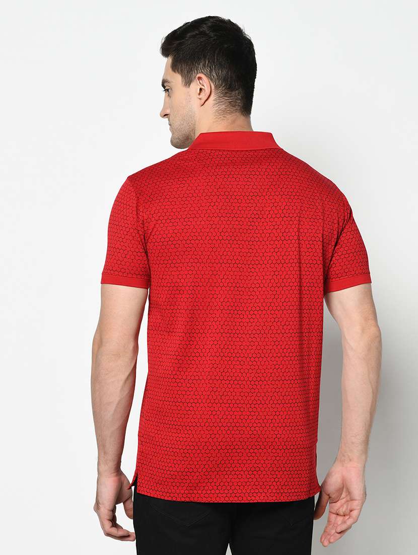 red printed polo t-shirt - 17453616 -  Standard Image - 2