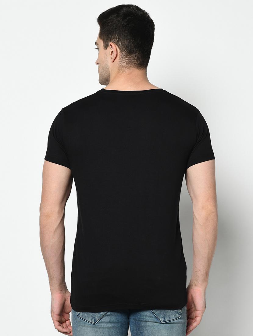 black solid t-shirt - 17453655 - Standard Image - 2