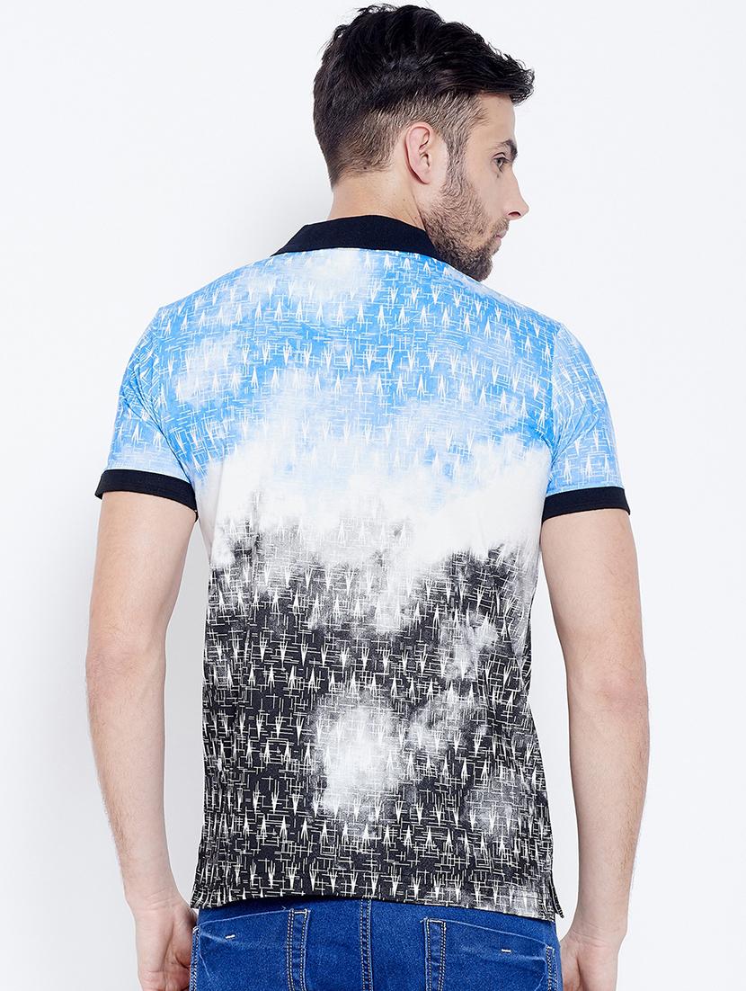 multi colored printed polo t-shirt - 17453706 - Standard Image - 2