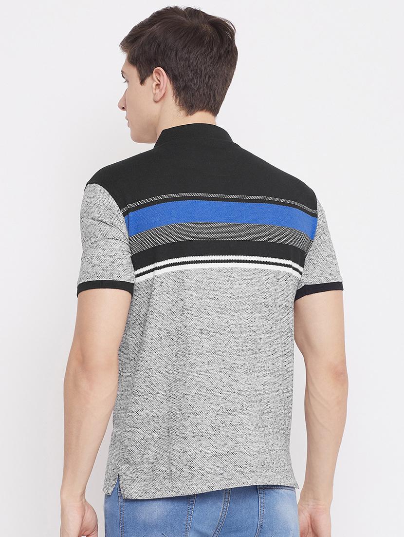 black striped polo t-shirt - 17453730 - Standard Image - 2
