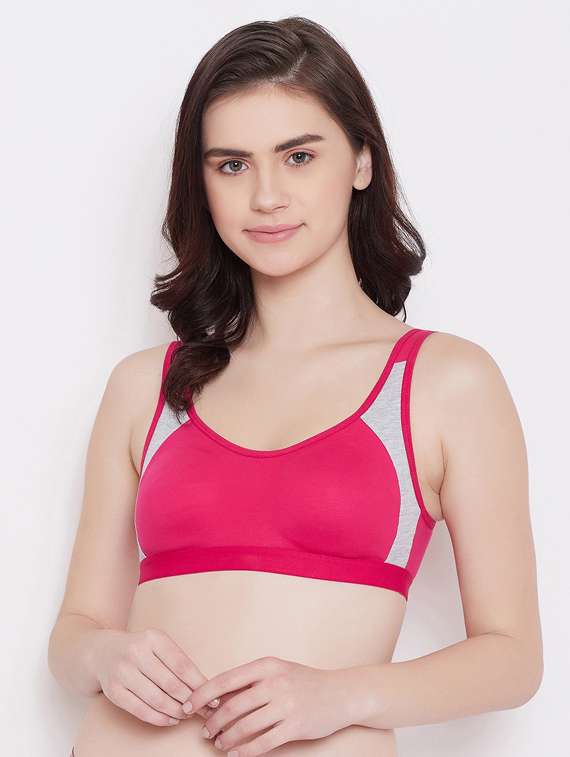 color block sports bra 