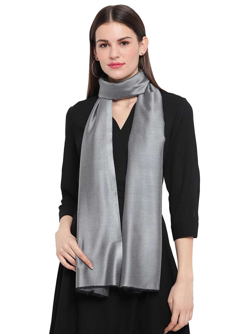 grey modal silk stole - 17454492 - Standard Image - 2