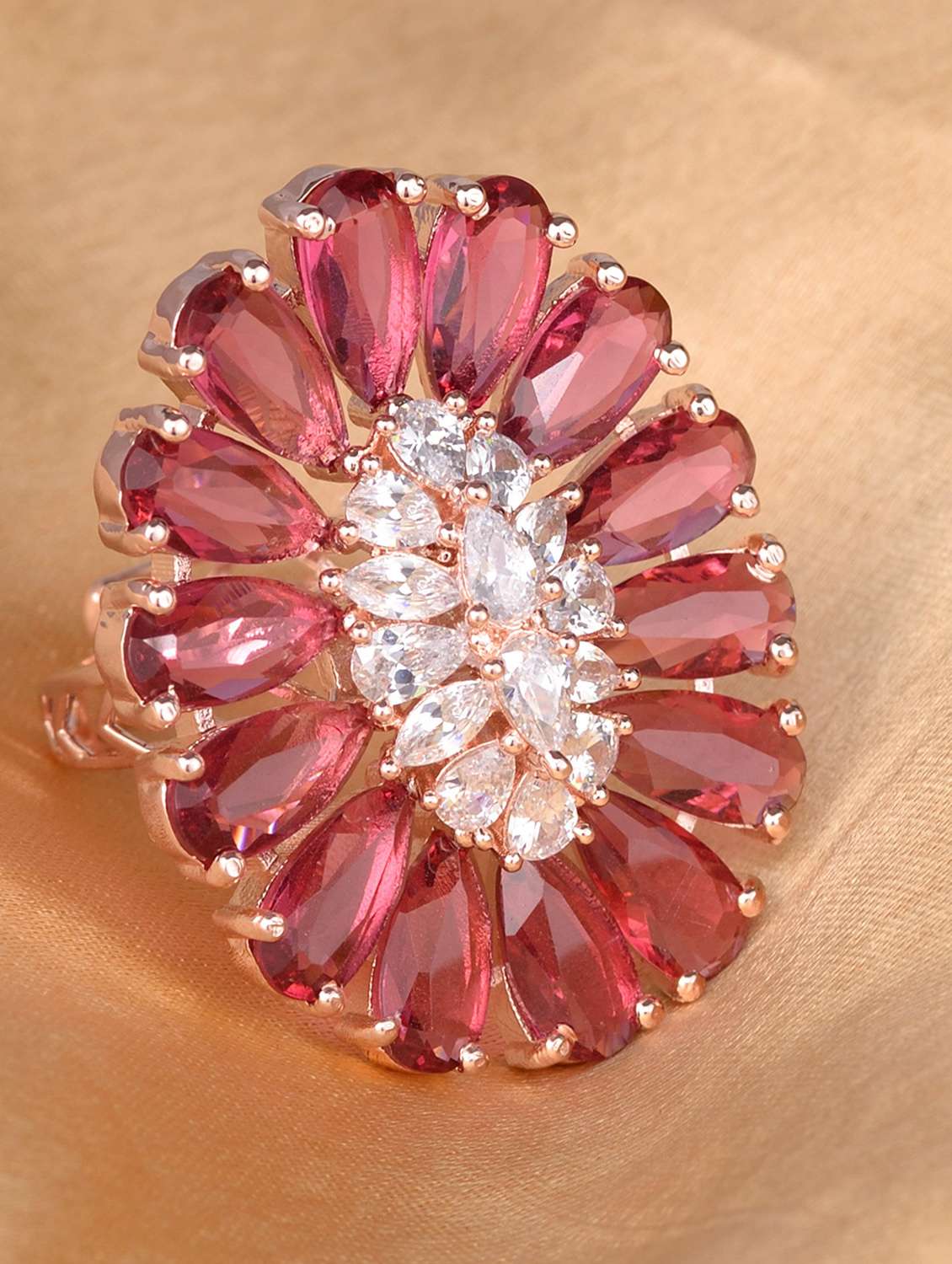 red brass finger  ring