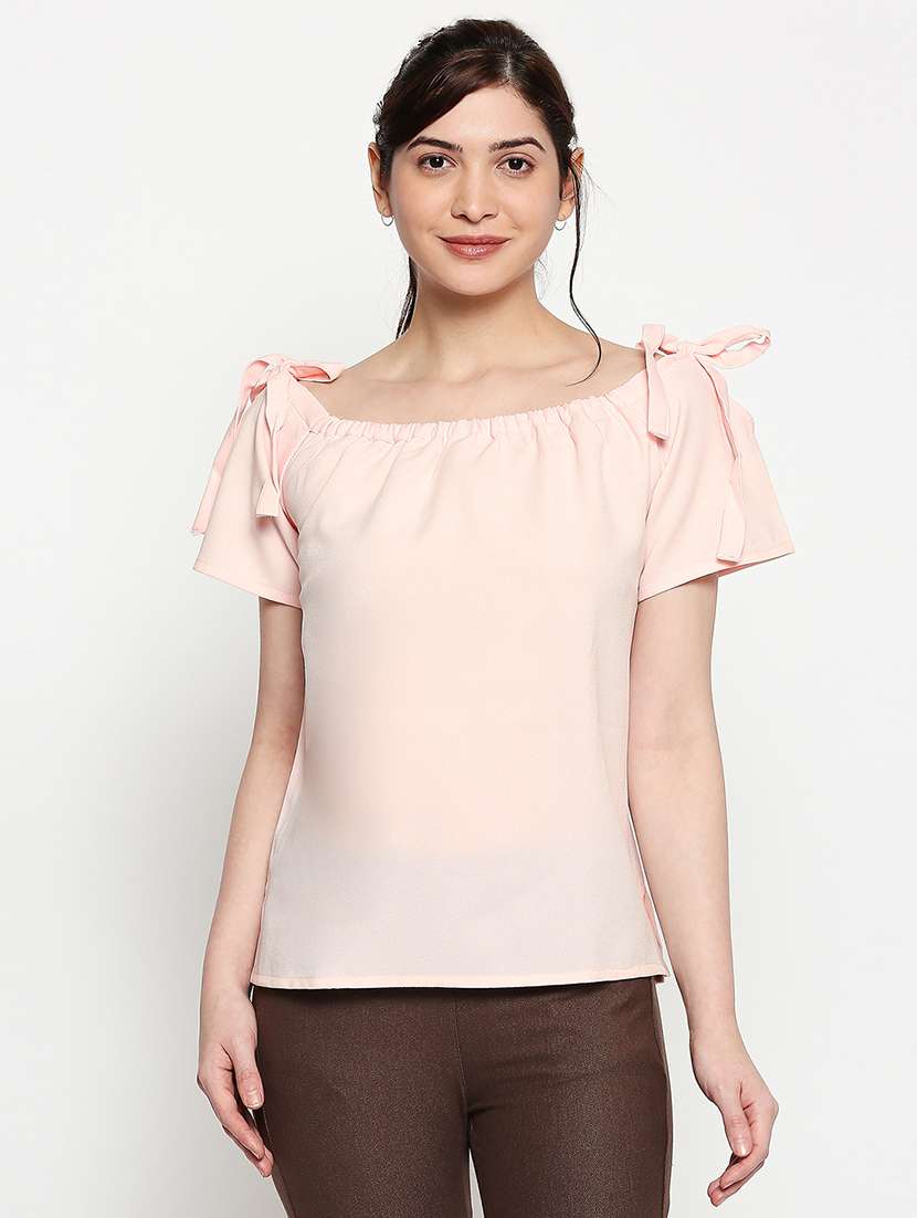 boat neck solid top 