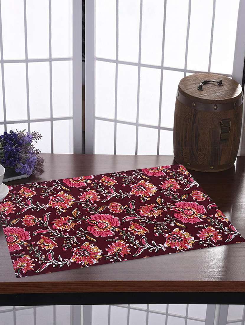 cotton dining table place mats (set of 6)