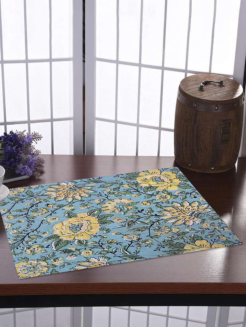 cotton dining table place mats (set of 6)