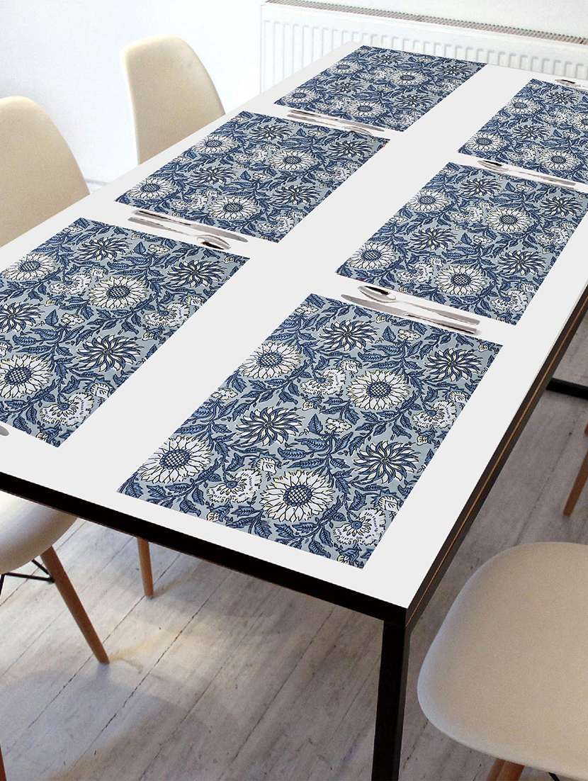 cotton dining table place mats (set of 6)