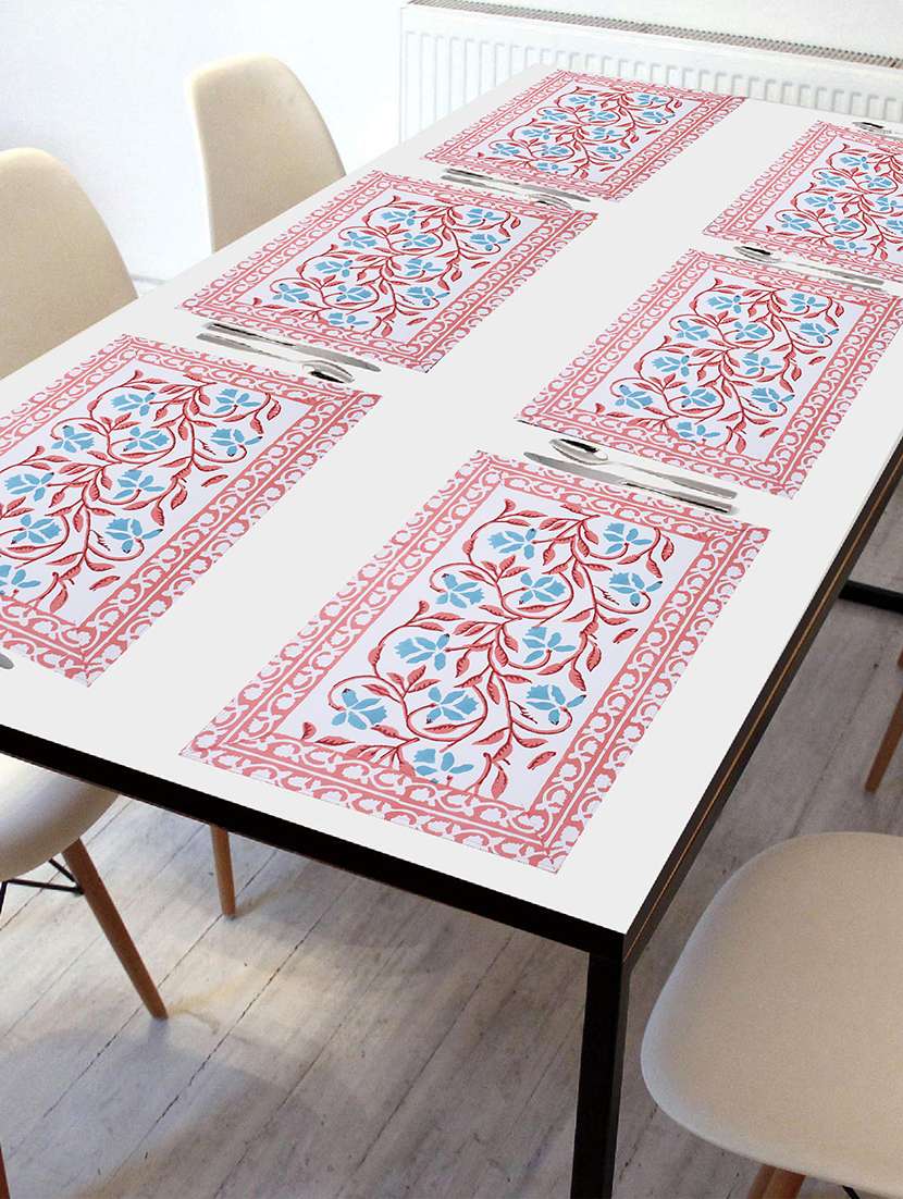 cotton dining table place mats (set of 6)