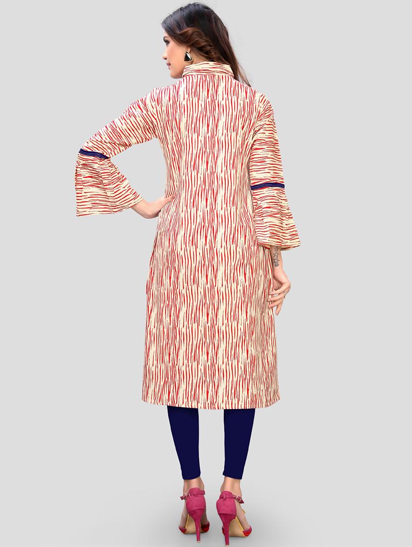 printed a-line kurta - 17459403 - Standard Image - 2