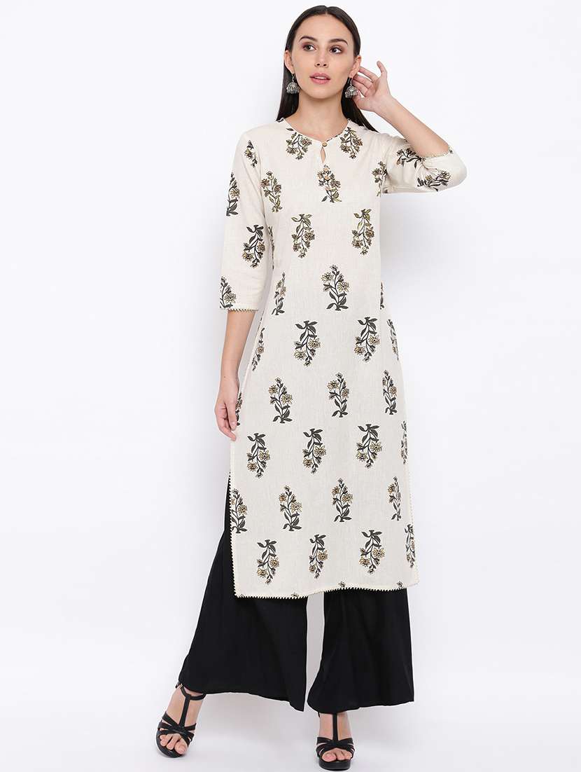 printed straight kurta - 17459470 - Standard Image - 2