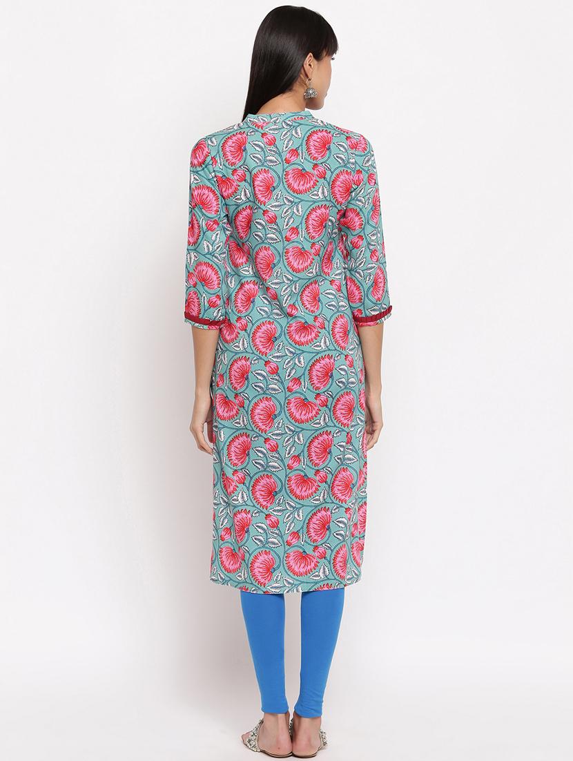 printed straight kurta - 17459503 - Standard Image - 2
