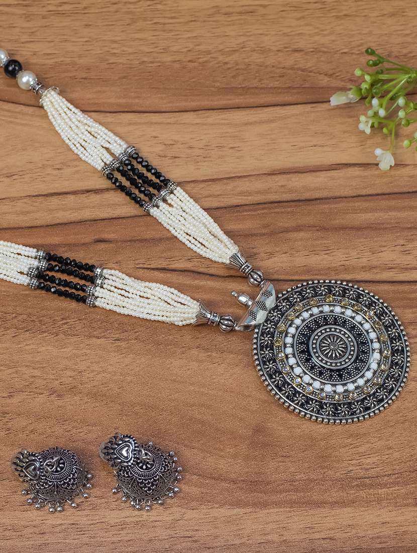 oxidised silver jewellery set