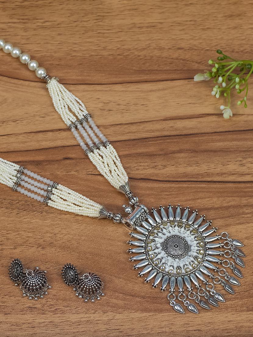 oxidised silver jewellery set - 17460309 - Zoom Image - 0