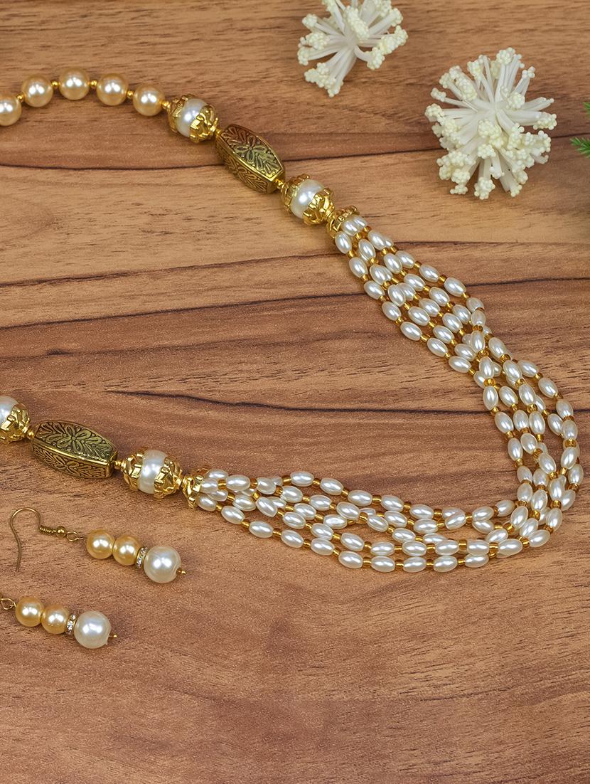 white pearl jewellery set - 17460313 - Zoom Image - 0