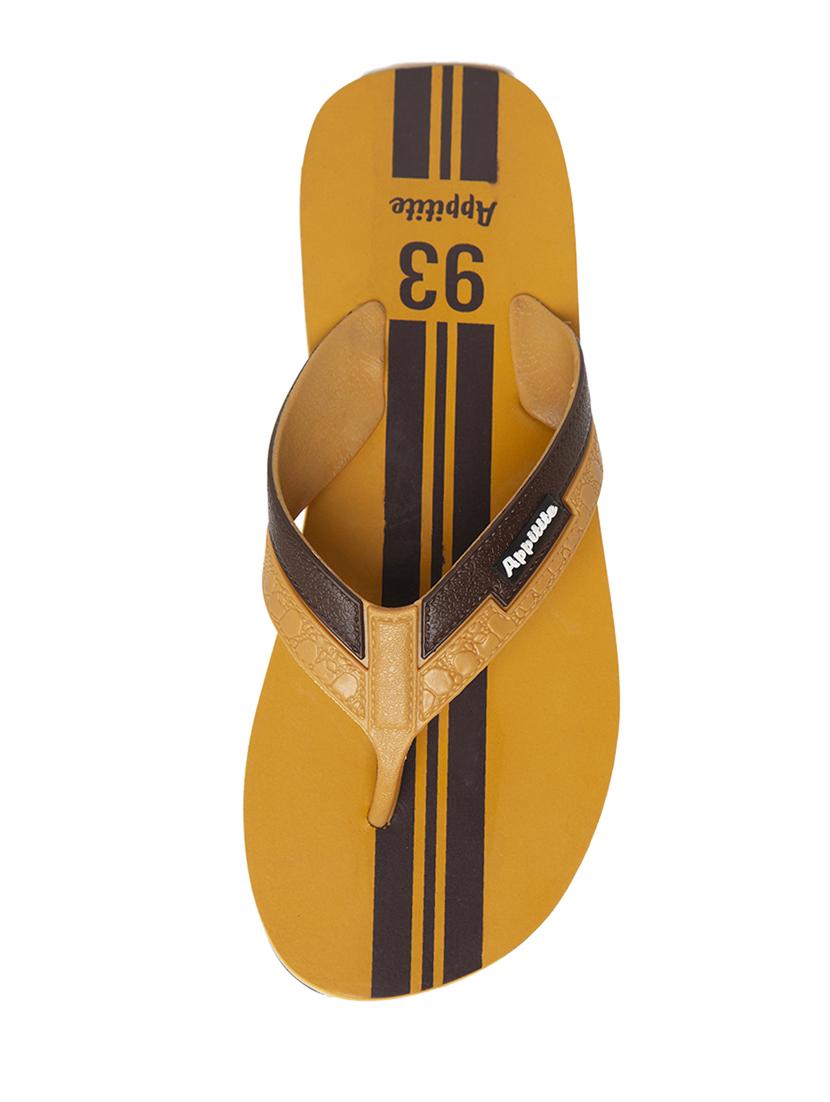 yellow rubber slip on flip flops - 17460769 - Standard Image - 2