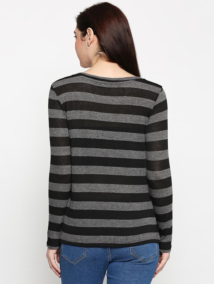 round neck striped tee - 17461365 - Standard Image - 2