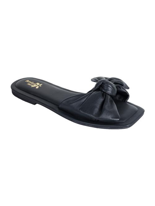 black leather slip on sandals - 17462026 -  Standard Image - 0